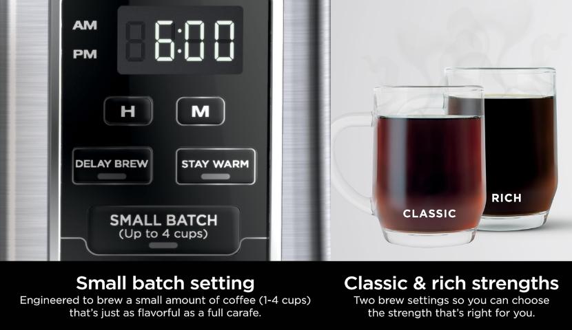 Ninja 12-Cup Programmable Coffee Brewer Controls