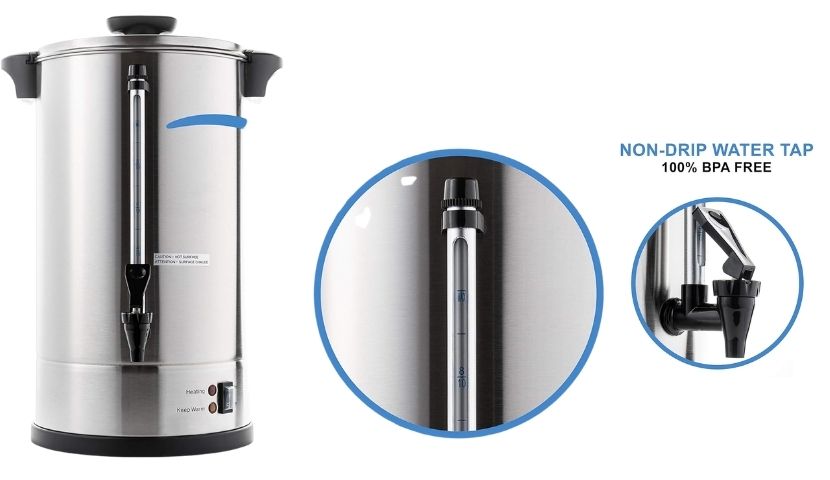 SYBO SR-CP-100B Commercial Grade Stainless Steel Percolate Coffee Maker image