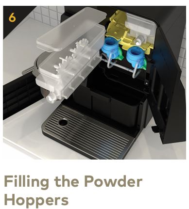 Keurig-K-4500-brewer-filling-powder-hoppers