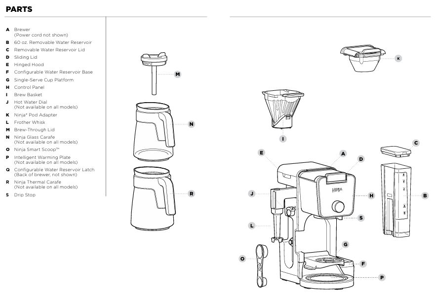 Ninja CFP-300 DualBrew Pro Coffee Maker Parts & Features img
