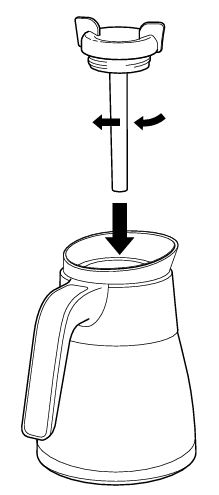 this image shows how to properly lock the brew-through lid