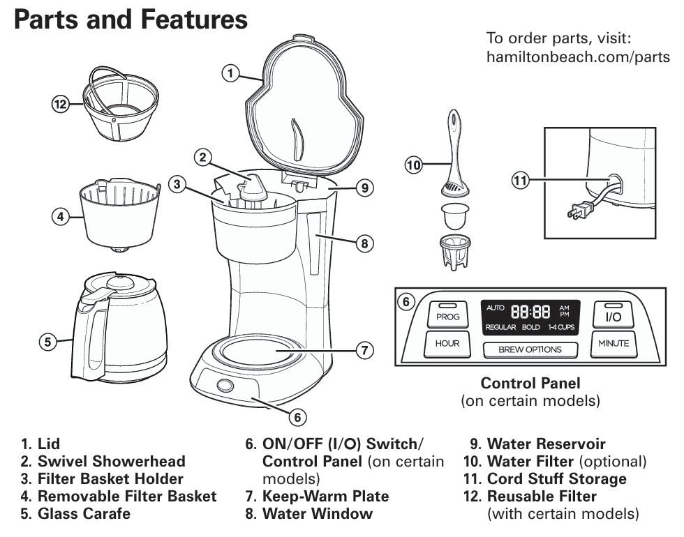 Hamilton-Beach-49634-Bold-Brew-programmable-coffee-maker-parts-accessories-features-img