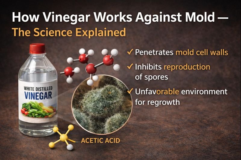 how vinegar works against mold and helps to clean coffee makers