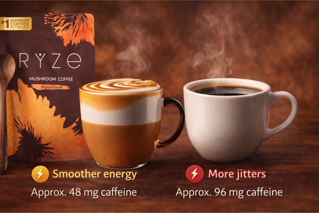 Energy benefits RYZE mushroom coffee image